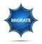 Migrate magical glassy sunburst blue button