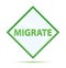 Migrate modern abstract green diamond button