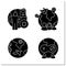 Migration glyph icons set