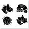 Migration glyph icons set