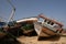 Migrats boats cemetery in Lampedusa Capo Ponente