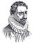 Miguel de Cervantes Saavedra portrait, the greatest writer in the Spanish language