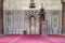 Mihrab niche and wooden Minbar Platform at the Mosque of Al Nasir Mohammad Ibn Qalawun, Citadel of Cairo, Egypt