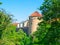 Mihulka Tower above Deer Pit. Part of Prague Castle fortification, Prague, Czech Republic