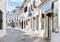 Mijas whitewashed street, small famous village in Spain