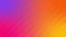 Mikado yellow, blood orange juice, vivid raspberry and bluish purple inclined lines gradient background loop. Moving color oblique