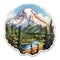 Mike Hess Mount Rainier Sticker - Detailed And Realistic Die Cut Design