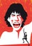 Mike Jagger. the rolling stones, vector portrait