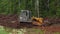 Mikhailovsk, Stavropol region, Russia - April 25 2022: Excavator in action at the construction site. Stock footage