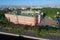 Mikhailovsky Engineers Castle on a sunny May morning aerial photography, Saint Petersburg