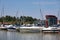 Mikolajki - Poland, Yachts, power boats and sailboats in a marina.