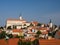 Mikulov town, view of historic centre of czech town Mikulov, South Moravia