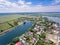 Mila 23 village Danube Delta Romania aerial view