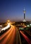 Milad Tower and Light Trails