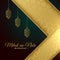 Milad un nabi greeting card in golden colors