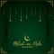 Milad un nabi islamic green card design with decoration