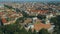 Milan aerial view of Arch of Peace