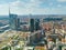 Milan aerial view. Milano city, Italy