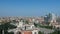 Milan aerial view over Monumental Cemetery