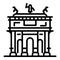 Milan arch icon, outline style