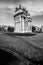 Milan Arco della Pace - arch of peace black and white image