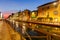 Milan. Canal Naviglio Grande at sunset.