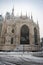 Milan cathedral dome in winter