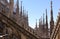 Milan Cathedral (Duomo di Milano) arches, pillars and statues details