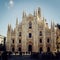 Milan Cathedral (Duomo di Milano) - retro filter.