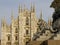 Milan Cathedral - Duomo, with lion Equestrian statue of Vittorio Emanuele I in the foreground