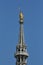 Milan cathedral, gold madonnina statue