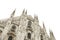Milan Cathedral Italian: Duomo di Milano isolated on white background