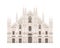 Milan Cathedral, Italy. Vector illustration.