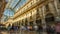 Milan city famous galleria vittorio emanuele crowded panorama 4k time lapse italy