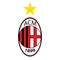 Milan Football Club logo vector template with gold star. Professional football club in Milan Italy. Vector illustration