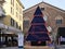 Milan, Italy: 13 December 2020: The `Levi`s tree` for Milan 2020