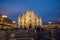 Milan, Italy - 14.08.2018: Milan Cathedral, Duomo di Milano, Italy, one of the largest churches in the world at night