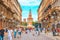 Milan, Italy - 14.08.2018: People walking on Via Dante street in