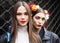 MILAN, Italy: 24 February 2019: Fashion bloggers street style outfits