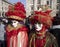 MILAN, Italy: 9 mars 2019: People in carnival outifts