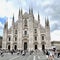 Milan, Italy - July 2022: People visiting  Duomo di Milano in Milan, Italy