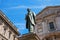 Milan, Italy - May 25, 2016: Statue of Alessandro Manzoni -1785 -1873- Italian poet and novelist in Milan.