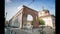 MILAN, ITALY - MAY 3, 2017: View of the Colonne di San Lorenzo, roman historical colonnade timelapse