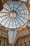 Milan, Italy. Ornate glass ceiling in Vittorio Emanuele gallery