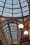 Milan, Italy. Ornate glass ceiling in Vittorio Emanuele gallery