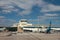 Milan, Italy - Sep 25, 2018: Plane `Ukraine International Airlines` in airport