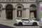 Milan,Italy Via Monte Napoleone upscale shopping street with luxury car.