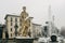 Milan, Lombardy, Italy, Statue and fountain in Giulio Cesare square, near the new Citylife area,