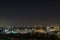 Milan skyline panoramic view of the buildings illuminated by the lights of the windows