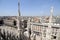 Milan skyline, from roof of cathedral, Italy